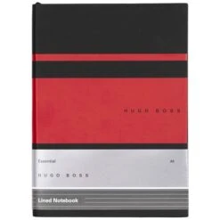 Hugo Boss Gear Lined Notebook – Red A5 -Fashion Accessories hugo boss red lined gear matrix a5 notebook cover