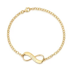 Infinity Personalised Bracelet – Gold