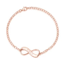 Infinity Personalised Bracelet – Rose Gold
