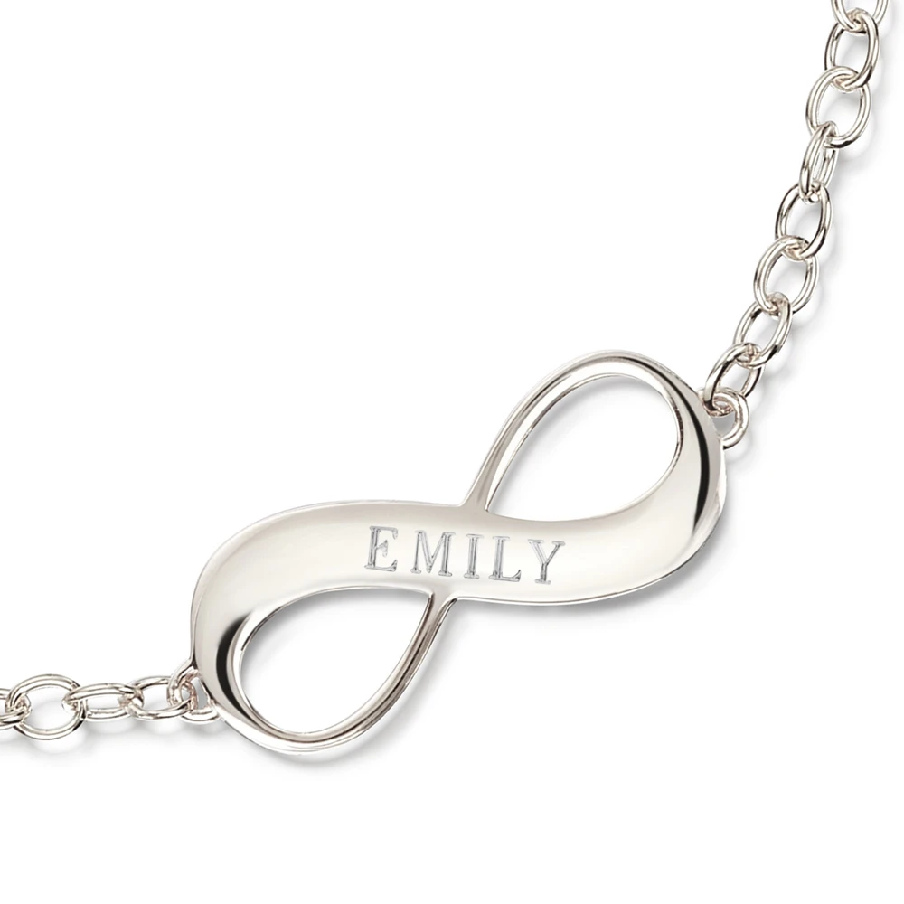 Infinity Personalised Bracelet -Silver 6 Infinity Personalised Bracelet -Silver - Image 4