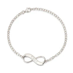 Infinity Personalised Bracelet -Silver