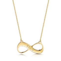 Infinity Personalised Necklace – Gold