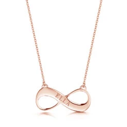Infinity Personalised Necklace – Rose Gold