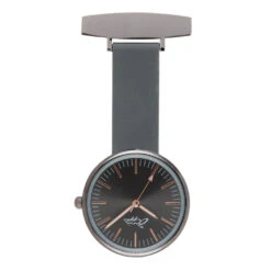 Interchangeable Nurses Watch – Gunmetal/Grey -Fashion Accessories interchangeable nurse fob grey