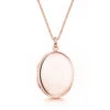 Large Oval Locket – Rose Gold -Fashion Accessories large oval locket front rose gold