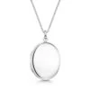 Large Oval Locket – Silver -Fashion Accessories large oval locket front silver