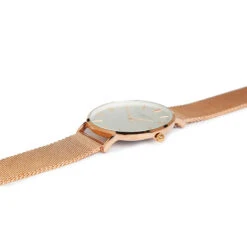 Large Rose Gold Mesh Strap Ladies Watch -Fashion Accessories large oxford flatlay ladies watch