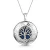 Large Tree Of Life Personalised Locket – Silver