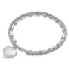 Rope Chain Heart Locket Bracelet – Silver -Fashion Accessories locket bracelet heart rope hero silver