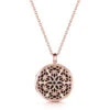 Sapphire Filigree Round Locket – Rose Gold -Fashion Accessories locket filigree round hero rose