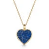Lapis Lazuli Modern Heart Locket – Gold -Fashion Accessories locket heart inlay lapis hero gold