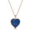 Lapis Lazuli Modern Heart Locket – Rose Gold 1 Lapis Lazuli Modern Heart Locket – Rose Gold -Fashion Accessories locket heart inlay lapis hero rose