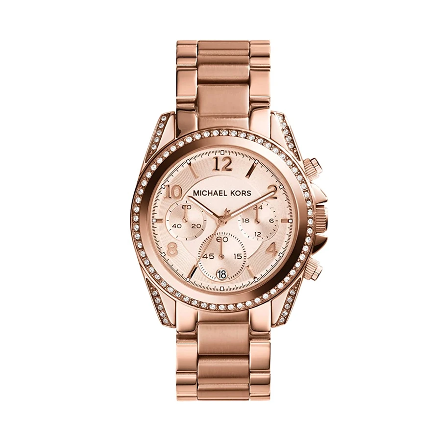 Ladies Michael Kors Chronograph Rose Gold Watch 3 Ladies Michael Kors Chronograph Rose Gold Watch