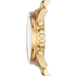 Michael Kors Oversized Gold Mens Engraved Watch 7 Michael Kors Oversized Gold Mens Engraved Watch -Fashion Accessories michael kors mens watch gold side