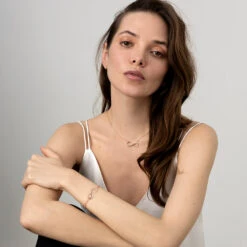 Infinity Personalised Necklace – Rose Gold -Fashion Accessories model rose infinity necklace