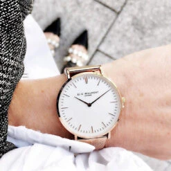 Large Rose Gold Mesh Strap Ladies Watch -Fashion Accessories model3 oxford large mesh rose gold