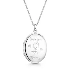The Mummy Locket – Silver -Fashion Accessories mummy locket front silver