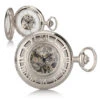 Numerals Skeleton Pocket Watch – Silver -Fashion Accessories numeral pocket watch silver comp