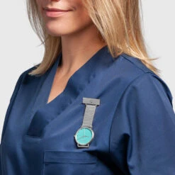 Coluri Silver Mesh Nurse Watch – Green Dial -Fashion Accessories nurse watch model silver mesh fob green close