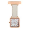 Square Nurse Fob Watch – Rose 2 Square Nurse Fob Watch – Rose -Fashion Accessories nurse watch square front