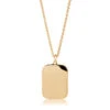 Pendant Follina Pianura Quadrato – 18K Gold Plated 2 Pendant Follina Pianura Quadrato – 18K Gold Plated -Fashion Accessories oblong gold personalised necklace