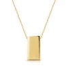 Gold Oblong Personalised Necklace -Fashion Accessories oblong necklace gold hero