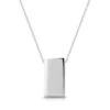 Silver Oblong Personalised Necklace -Fashion Accessories oblong necklace silver hero