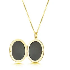 Gold Oval Personalised Locket 17 Gold Oval Personalised Locket -Fashion Accessories oval locket open GOLD