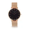 Oxford Mesh Strap Ladies Watch – Black Dial -Fashion Accessories oxford gold mesh strap ladies watch