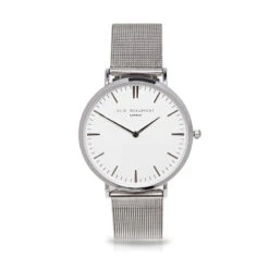 Oxford Silver Strap Ladies Watch – White Eggshell Dial