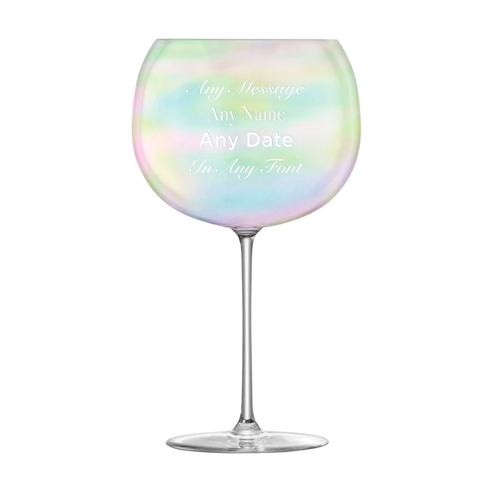 Personalised Bubble Gin Glass 3 Personalised Bubble Gin Glass