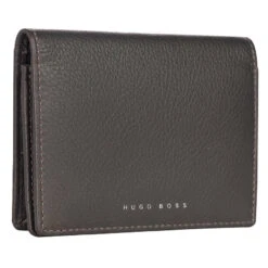 Hugo Boss Personalised Cardholder – Grey 11 Hugo Boss Personalised Cardholder – Grey -Fashion Accessories personalised wallet hugo boss cardholder grey side