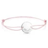 Pink Personalised Friendship Bracelet – Silver Disc -Fashion Accessories pink chord personalieed bracelet hero