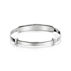 Sterling Silver Expandable ID Baby Bangle
