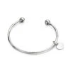 Drop Heart Torque Children’s Bangle – Silver -Fashion Accessories pmb3606 h scaled 1