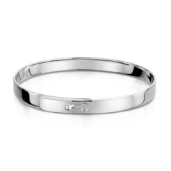 Sterling Silver Plain Baby Bangle