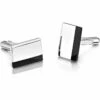 Solid Silver Oblong Cufflinks – Onyx