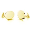 18K Gold Vermeil Vyse Cufflinks 1 18K Gold Vermeil Vyse Cufflinks -Fashion Accessories pmc5043 plain YGP