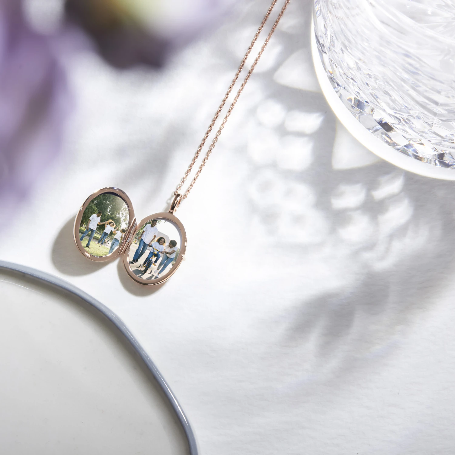 Little Oval Scroll Personalised Locket – Rose Gold 9 Little Oval Scroll Personalised Locket – Rose Gold - Image 7