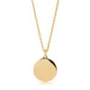 Necklace Follina Pianura – 18K Gold Plated -Fashion Accessories round gold personalised disc necklace