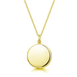 Round Personalised Locket – Gold