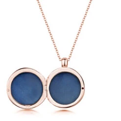 Coral Modern Round Locket – Rose Gold 19 Coral Modern Round Locket – Rose Gold -Fashion Accessories round locket inside rose 2