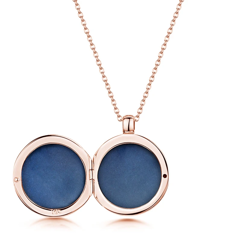 Coral Modern Round Locket – Rose Gold 10 Coral Modern Round Locket – Rose Gold - Image 8