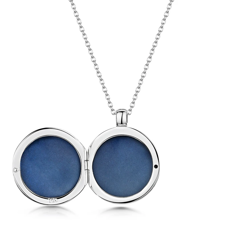 Coral Modern Round Locket – Silver 10 Coral Modern Round Locket – Silver - Image 8