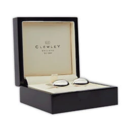 Silver Rugby Engraved Cufflinks -Fashion Accessories rugby cufflinks black box