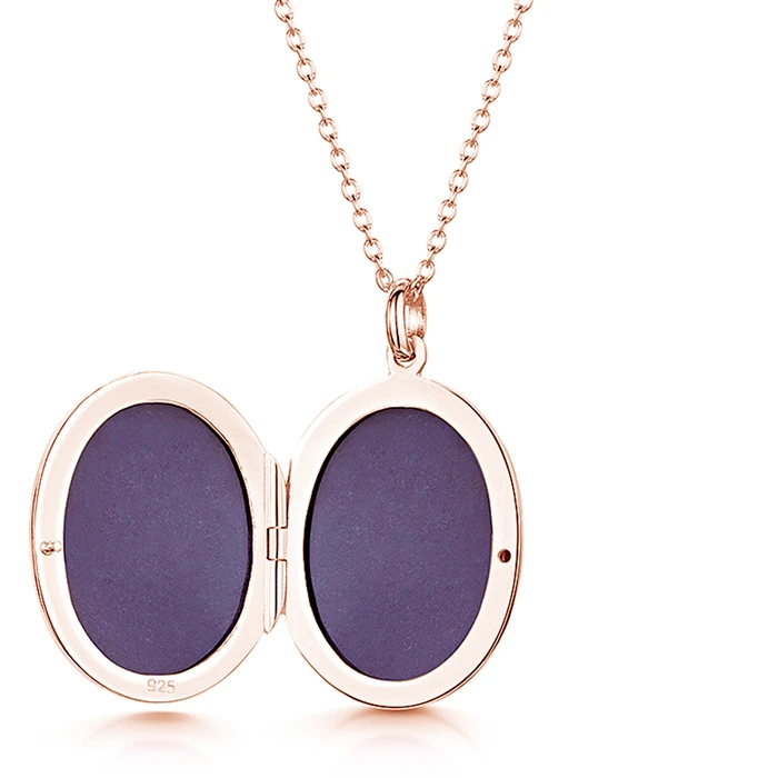 Large Oval Locket – Rose Gold 6 Large Oval Locket – Rose Gold - Image 4