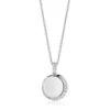 Half Moon White Zirconia Necklace – Silver -Fashion Accessories silver half moon personalised necklace