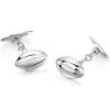 Silver Rugby Engraved Cufflinks -Fashion Accessories silver rugby cufflinks