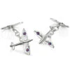 Spitfire Silver Engraved Cufflinks -Fashion Accessories silver spitfire cufflinks