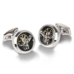 Tourbillon Cufflinks – Silver